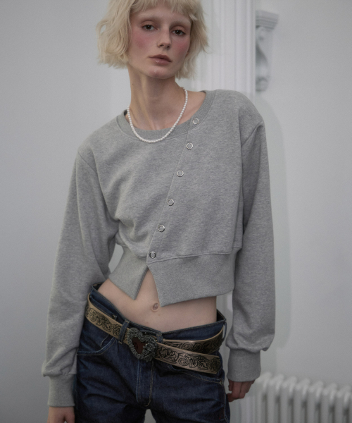 ROSEFRANTZ（ロゼフランツ）の「Eyelet Slit Sweatshirt [Gray]（スウェット・レディース・アッシュグレー・OS）」の7枚目の写真