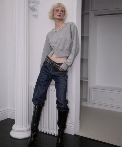 ROSEFRANTZ（ロゼフランツ）の「Eyelet Slit Sweatshirt [Gray]（スウェット・レディース・アッシュグレー・OS）」の9枚目の写真