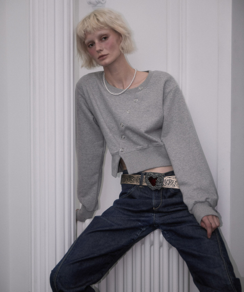 ROSEFRANTZ（ロゼフランツ）の「Eyelet Slit Sweatshirt [Gray]（スウェット・レディース・アッシュグレー・OS）」の10枚目の写真
