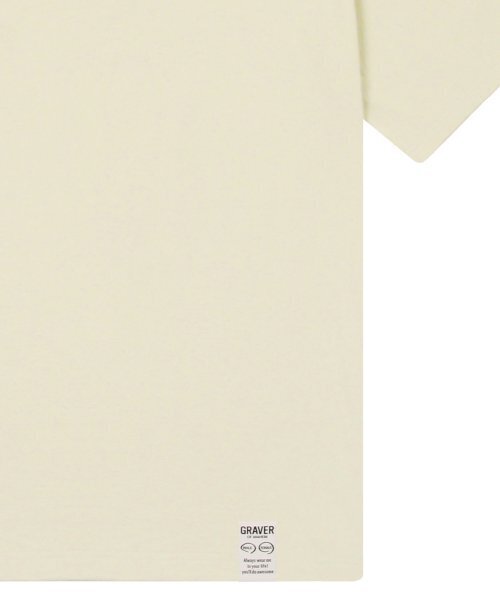 GRAVER（グレーバー）の「[ユニセックス]スモールスプレーフラワースマイル半袖Tシャツ_サンドベージュ（Tシャツ/カットソー・レディース・ベージュ・SMALL/MEDIUM/LARGE/X-LARGE）」の4枚目の写真