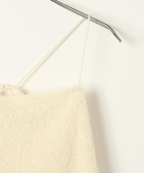 BAYFLOW（ベイフロー）の「[WEB限定]ラメシャギービスチェ（キャミソール・レディース・アイボリー/ブラック・FREE）」の18枚目の写真