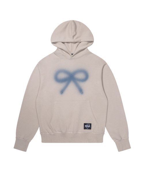 Studded Ribbon Hoodie (Beige)