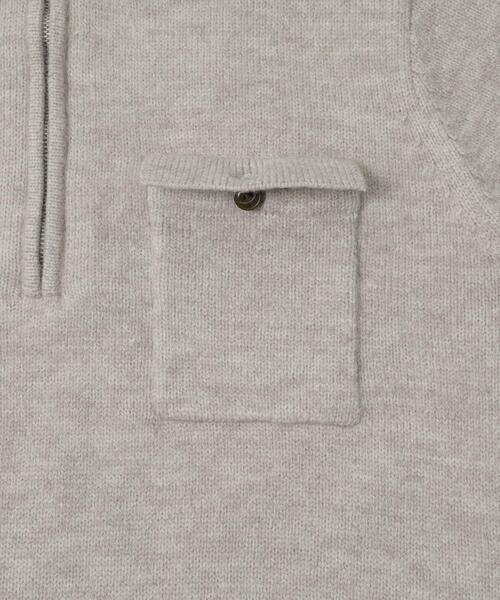 SENSE OF PLACE by URBAN RESEARCH(センスオブプレイスバイアーバンリサーチ)の「『洗濯可』ダブルポケットハーフジップニット(ニット/セーター・メンズ・ブラック/グレー・LARGE/MEDIUM)」の7枚目の写真