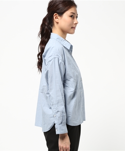OUTLET（アウトレット）の「【Discoat Parisien】シャンブレーレギュラーSH（シャツ/ブラウス・レディース・サックスブルー・LARGE/MEDIUM）」の6枚目の写真