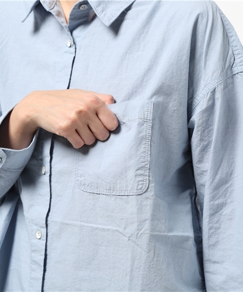 OUTLET（アウトレット）の「【Discoat Parisien】シャンブレーレギュラーSH（シャツ/ブラウス・レディース・サックスブルー・LARGE/MEDIUM）」の9枚目の写真