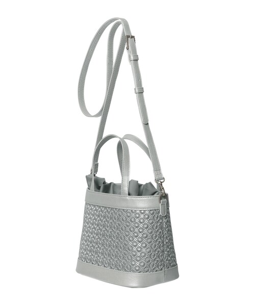 HIROKO HAYASHI（ヒロコハヤシ）の「GIRASOLE（ジラソーレ）2wayショルダーバッグ（ショルダーバッグ・レディース・シルバー/ブラック系・00）」の4枚目の写真