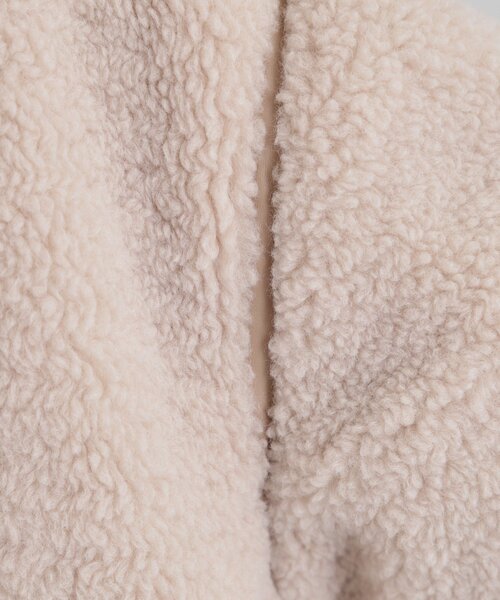 THE SHOP TK （ザ ショップ ティーケー ）の「マシュマロタッチ ボアボンバージャケット（ブルゾン・レディース・チャコールグレー/ナチュラル・12/13）」の10枚目の写真