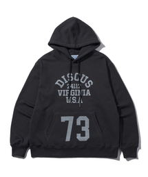 DISCUS ATHLETIC | ヘビーウェイトレギュラーフィットナンバーフードパーカーウォッシュドブラック(パーカー)