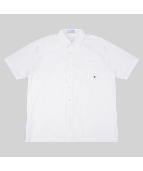 SELITIO(セレティオ)の「ポケットロゴハーフシャツホワイト(シャツ/ブラウス・メンズ・ホワイト・MEDIUM/LARGE/X-LARGE)」の1枚目の写真