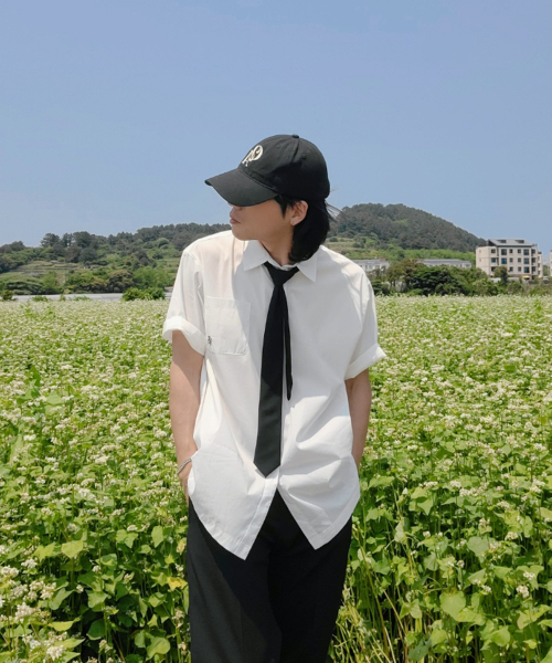 SELITIO(セレティオ)の「ポケットロゴハーフシャツホワイト(シャツ/ブラウス・メンズ・ホワイト・MEDIUM/LARGE/X-LARGE)」の5枚目の写真
