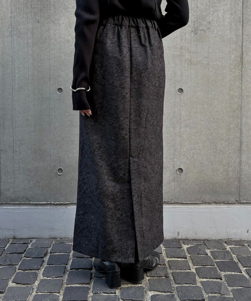 &g'aime(アンジェム)の「【&g'aime 】花柄タイトスカート Floral Tight Skirt(スカート・レディース・グレー/ブラック・FREE)」の9枚目の写真