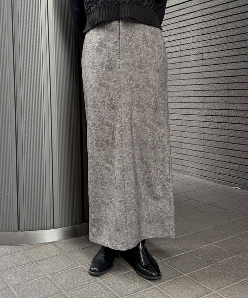 &g'aime(アンジェム)の「【&g'aime 】花柄タイトスカート Floral Tight Skirt(スカート・レディース・グレー/ブラック・FREE)」の17枚目の写真