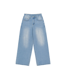 OVERFIT STITCH DENIM PANTS LIGHT BLUE