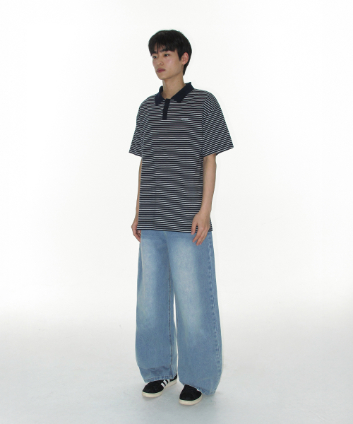 AMESWORLDWIDE（アメスワールドワイド）の「OVERFIT STITCH DENIM PANTS LIGHT BLUE（デニムパンツ・レディース・その他・SMALL/MEDIUM/LARGE）」の6枚目の写真