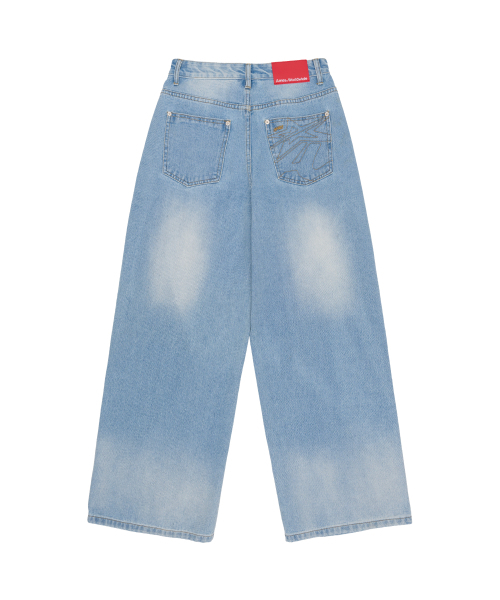 AMESWORLDWIDE（アメスワールドワイド）の「OVERFIT STITCH DENIM PANTS LIGHT BLUE（デニムパンツ・レディース・その他・SMALL/MEDIUM/LARGE）」の11枚目の写真