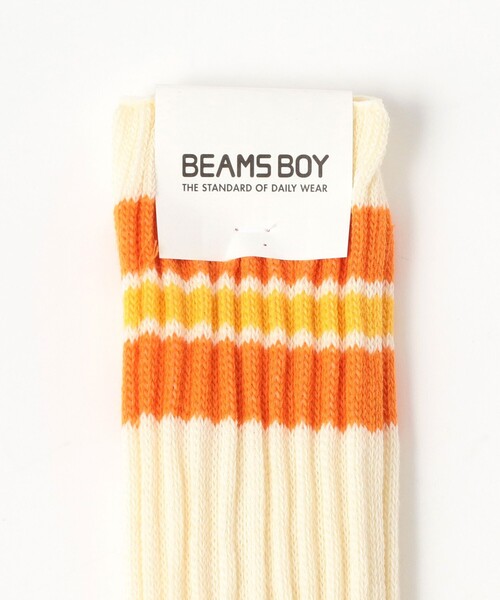 BEAMS BOY（ビームスボーイ）の「ライン ルーズソックス（ソックス/靴下・レディース・オフホワイト/ホワイト・ONE SIZE）」の4枚目の写真