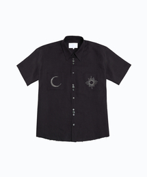 EYC（インヤン）の「Sun&Moon Embroidery Shirt (Maroon)（シャツ/ブラウス）」