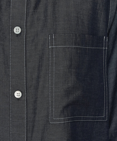 Gabardine K.T(ギャバジンケーティー)の「〔 +サイズ 〕 オトナシャンブレー たっぷりシャツ(シャツ/ブラウス・レディース・ブルー/ネイビー・13号)」の14枚目の写真