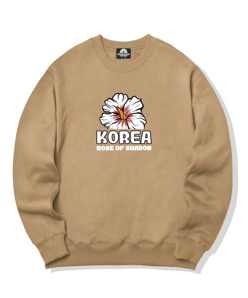 MUGUNGHWA LOGO クルーネック - ベージュ