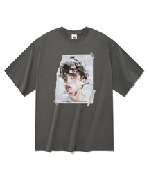 フェイス 半袖Tシャツ グレー