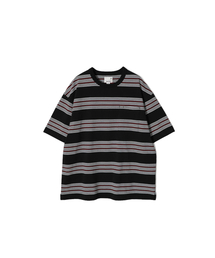 HORLISUN（ホーリーサン）の「Powell Short Multi Stripe T-shirt Brick（Tシャツ/カットソー）」