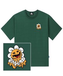 メルティングデイジーロゴTシャツ - グリーン