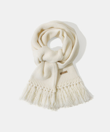 Diamond Layla（ダイアモンドレイラ）の「Baby Alpaca & Ramswool Tassel Muffler M7 Pure Ivory（マフラー）」