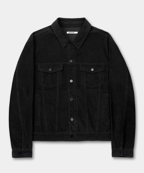 EXCONTAINER(エックスコンテナ)の「コーデュロイトラッカージャケット (ブラック)(デニムジャケット・メンズ・その他・MEDIUM/LARGE/X-LARGE)」の2枚目の写真