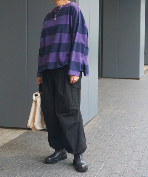 JOURNAL STANDARD LUXE(ジャーナルスタンダード ラックス)の「リップストップ カーゴパンツ(カーゴパンツ・レディース・カーキ/ブラック・MEDIUM/SMALL)」の8枚目の写真