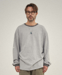 アーガイルパンチングロングスリーブ_GREY