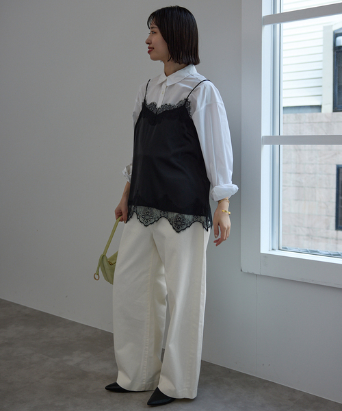 SLOBE IENA(スローブイエナ)の「LE DENIM カーブバギーデニムパンツ(デニムパンツ・レディース・ブルー系その他/ホワイト・36/38)」の10枚目の写真