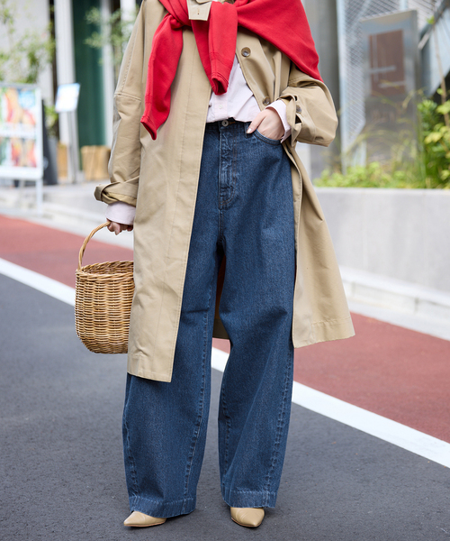 SLOBE IENA(スローブイエナ)の「LE DENIM カーブバギーデニムパンツ(デニムパンツ・レディース・ブルー系その他/ホワイト・36/38)」の20枚目の写真