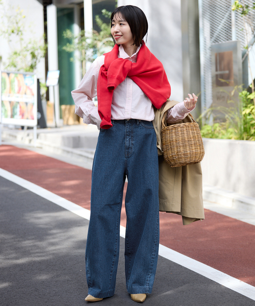 SLOBE IENA(スローブイエナ)の「LE DENIM カーブバギーデニムパンツ(デニムパンツ・レディース・ブルー系その他/ホワイト・36/38)」の22枚目の写真