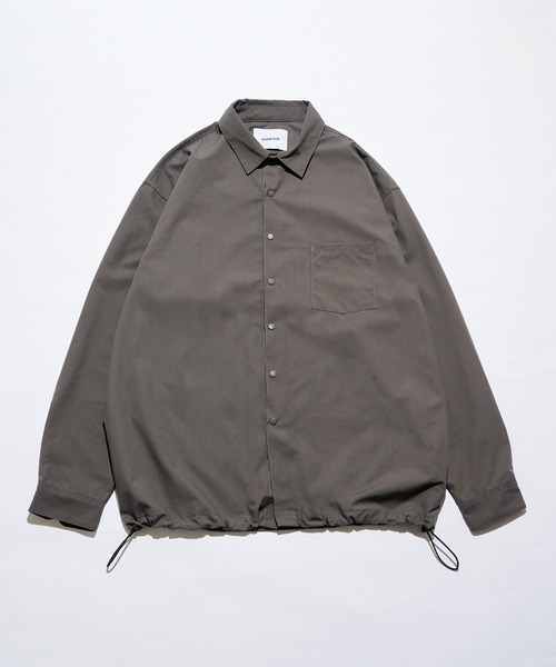 MAISON CLUB(メゾンクラブ)の「【MAISON CLUB】Polyester Nylon Coach Shirt Jacket KKP/ ポリエステルナイロンコーチジャケット(ブルゾン・メンズ・ブラック/グレー/ホワイト・M/L)」の1枚目の写真