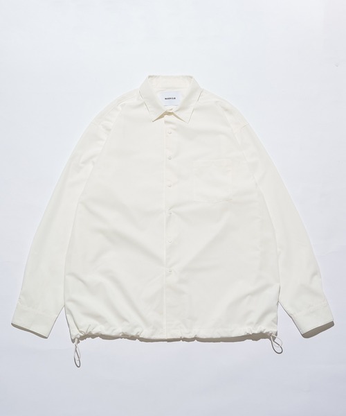 MAISON CLUB(メゾンクラブ)の「【MAISON CLUB】Polyester Nylon Coach Shirt Jacket KKP/ ポリエステルナイロンコーチジャケット(ブルゾン・メンズ・ブラック/グレー/ホワイト・M/L)」の2枚目の写真