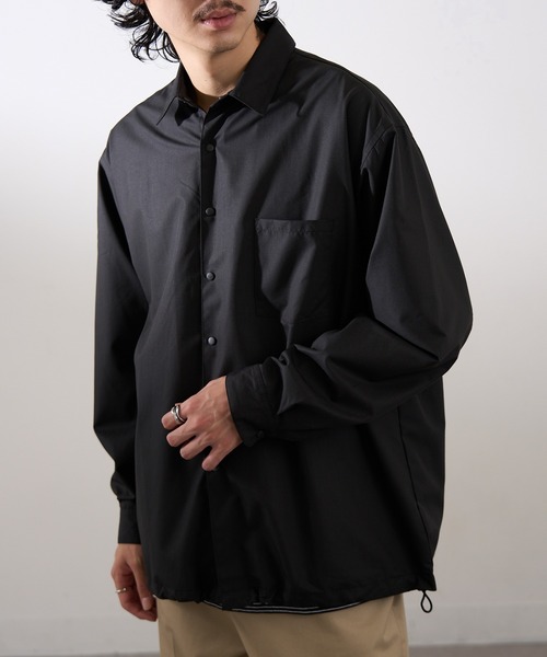 MAISON CLUB(メゾンクラブ)の「【MAISON CLUB】Polyester Nylon Coach Shirt Jacket KKP/ ポリエステルナイロンコーチジャケット(ブルゾン・メンズ・ブラック/グレー/ホワイト・M/L)」の22枚目の写真