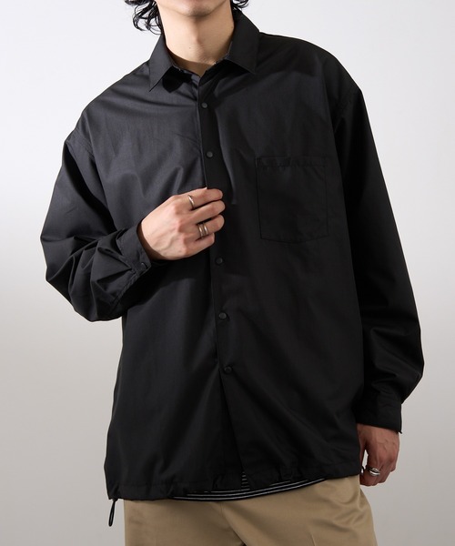MAISON CLUB(メゾンクラブ)の「【MAISON CLUB】Polyester Nylon Coach Shirt Jacket KKP/ ポリエステルナイロンコーチジャケット(ブルゾン・メンズ・ブラック/グレー/ホワイト・M/L)」の21枚目の写真