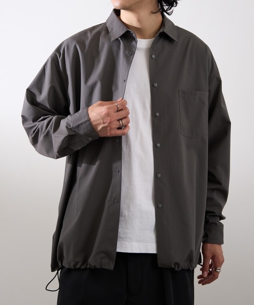 MAISON CLUB(メゾンクラブ)の「【MAISON CLUB】Polyester Nylon Coach Shirt Jacket KKP/ ポリエステルナイロンコーチジャケット(ブルゾン・メンズ・ブラック/グレー/ホワイト・M/L)」の18枚目の写真
