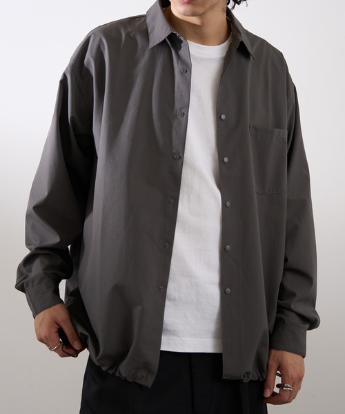 MAISON CLUB(メゾンクラブ)の「【MAISON CLUB】Polyester Nylon Coach Shirt Jacket KKP/ ポリエステルナイロンコーチジャケット(ブルゾン・メンズ・ブラック/グレー/ホワイト・M/L)」の17枚目の写真
