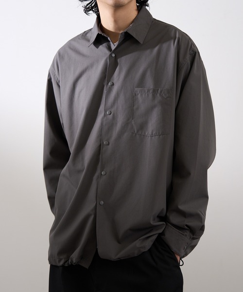 MAISON CLUB(メゾンクラブ)の「【MAISON CLUB】Polyester Nylon Coach Shirt Jacket KKP/ ポリエステルナイロンコーチジャケット(ブルゾン・メンズ・ブラック/グレー/ホワイト・M/L)」の15枚目の写真