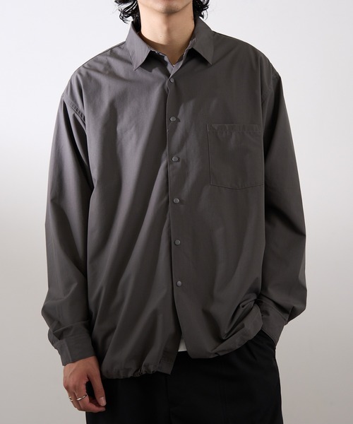 MAISON CLUB(メゾンクラブ)の「【MAISON CLUB】Polyester Nylon Coach Shirt Jacket KKP/ ポリエステルナイロンコーチジャケット(ブルゾン・メンズ・ブラック/グレー/ホワイト・M/L)」の14枚目の写真