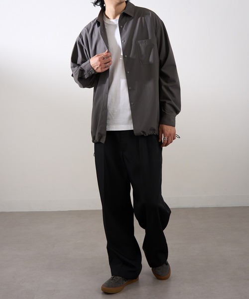 MAISON CLUB(メゾンクラブ)の「【MAISON CLUB】Polyester Nylon Coach Shirt Jacket KKP/ ポリエステルナイロンコーチジャケット(ブルゾン・メンズ・ブラック/グレー/ホワイト・M/L)」の13枚目の写真