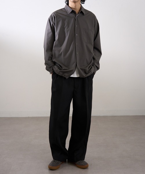 MAISON CLUB(メゾンクラブ)の「【MAISON CLUB】Polyester Nylon Coach Shirt Jacket KKP/ ポリエステルナイロンコーチジャケット(ブルゾン・メンズ・ブラック/グレー/ホワイト・M/L)」の12枚目の写真