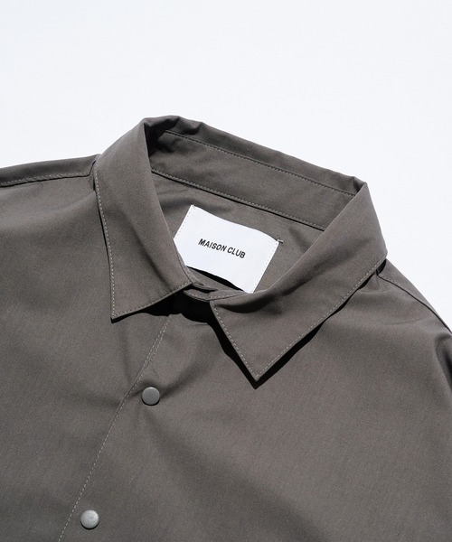 MAISON CLUB(メゾンクラブ)の「【MAISON CLUB】Polyester Nylon Coach Shirt Jacket KKP/ ポリエステルナイロンコーチジャケット(ブルゾン・メンズ・ブラック/グレー/ホワイト・M/L)」の10枚目の写真