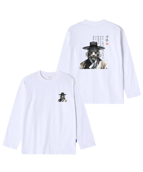 OHP(ワンハンドレッドパーセント)の「OHPxHARMONIA ヤンバンベーシック長袖Tシャツ6(Tシャツ/カットソー・メンズ・ホワイト/ブラック・L/2XL/XL/M)」の1枚目の写真