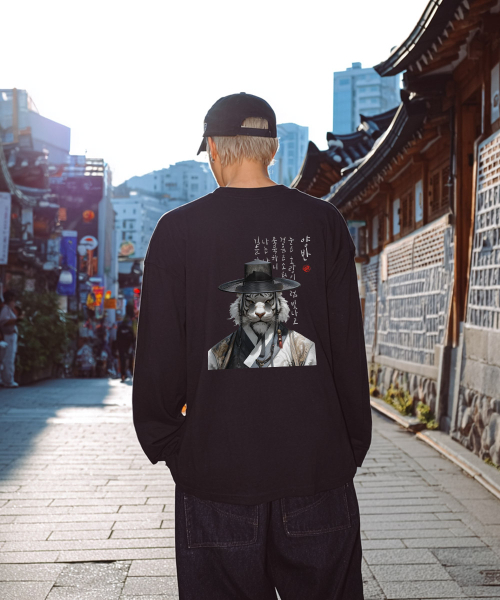 OHP(ワンハンドレッドパーセント)の「OHPxHARMONIA ヤンバンベーシック長袖Tシャツ6(Tシャツ/カットソー・メンズ・ホワイト/ブラック・L/2XL/XL/M)」の3枚目の写真