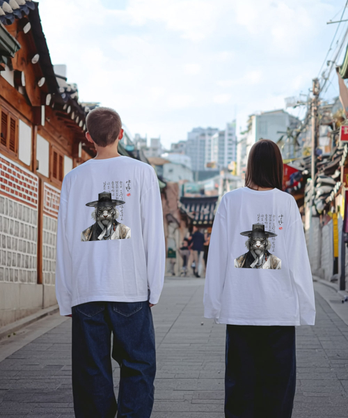 OHP(ワンハンドレッドパーセント)の「OHPxHARMONIA ヤンバンベーシック長袖Tシャツ6(Tシャツ/カットソー・メンズ・ホワイト/ブラック・L/2XL/XL/M)」の4枚目の写真