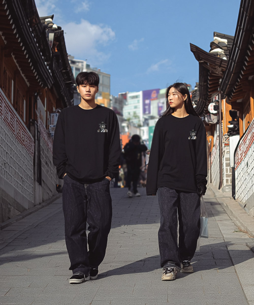 OHP(ワンハンドレッドパーセント)の「OHPxHARMONIA ヤンバンベーシック長袖Tシャツ6(Tシャツ/カットソー・メンズ・ホワイト/ブラック・L/2XL/XL/M)」の5枚目の写真