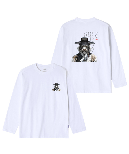 OHP(ワンハンドレッドパーセント)の「OHPxHARMONIA ヤンバンベーシック長袖Tシャツ6(Tシャツ/カットソー・メンズ・ホワイト/ブラック・L/2XL/XL/M)」の8枚目の写真