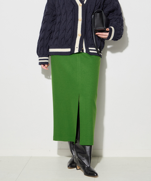journal standard L'essage（ジャーナルスタンダードレサージュ）の「《追加2》LUMINARY ウールスカート（スカート・レディース・ブラック/グリーン・36/38）」の2枚目の写真